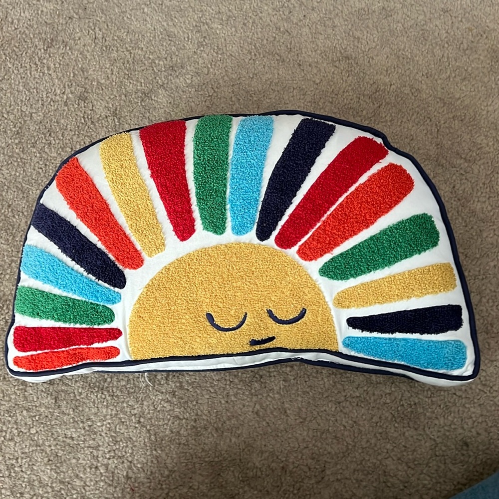 Pottery Barn Kids Rainbow Sun pillow